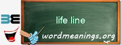 WordMeaning blackboard for life line